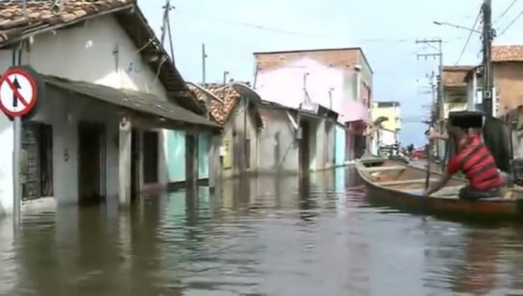 Enchente inundou cidade de Marabá, no Pará (Foto: Reprodução)