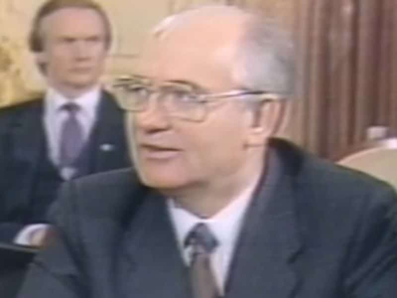 Mikhail Gorbachev ajudou a encerrar a Guerra Fria (Foto: TV Globo/Reprodução)