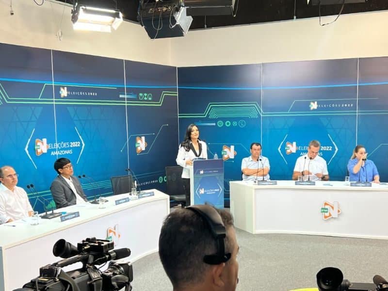 Candidatos ao Governo do Amazonas durante debate (Foto: Divulgação)