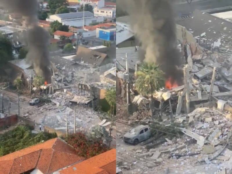 Explosão assustou moradores em Teresina. (Foto: Reprodução)