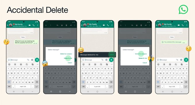 WhatsApp permite recuperar mensagens apagadas por engano. (Imagem: Divulgação)