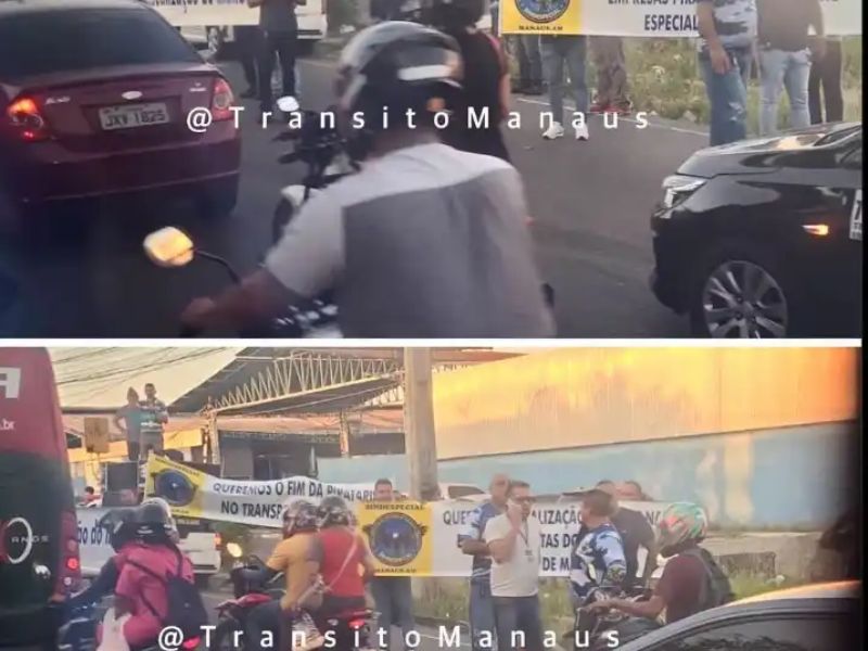 Manaus - manifestação - trânsito